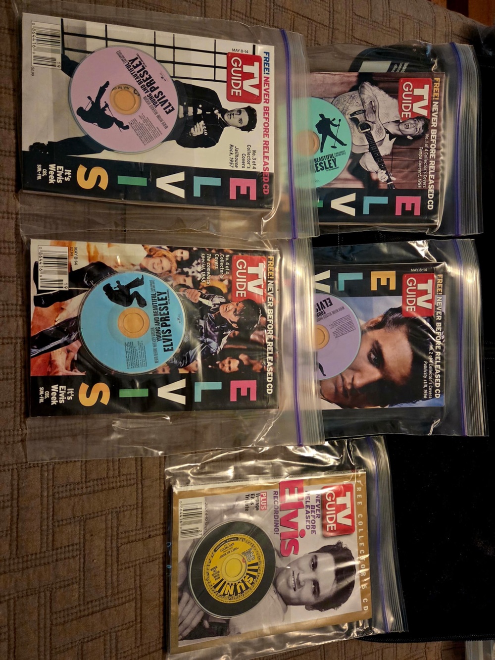 Elvis Collector Set - Multicolor CD Inserts- 5 guides with CDs